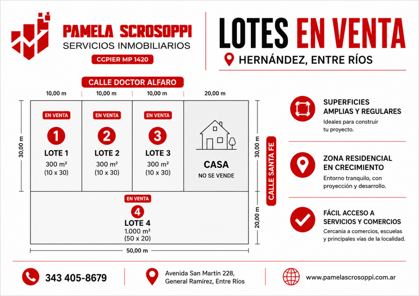 VENDO LOTES EN HERNANDEZ