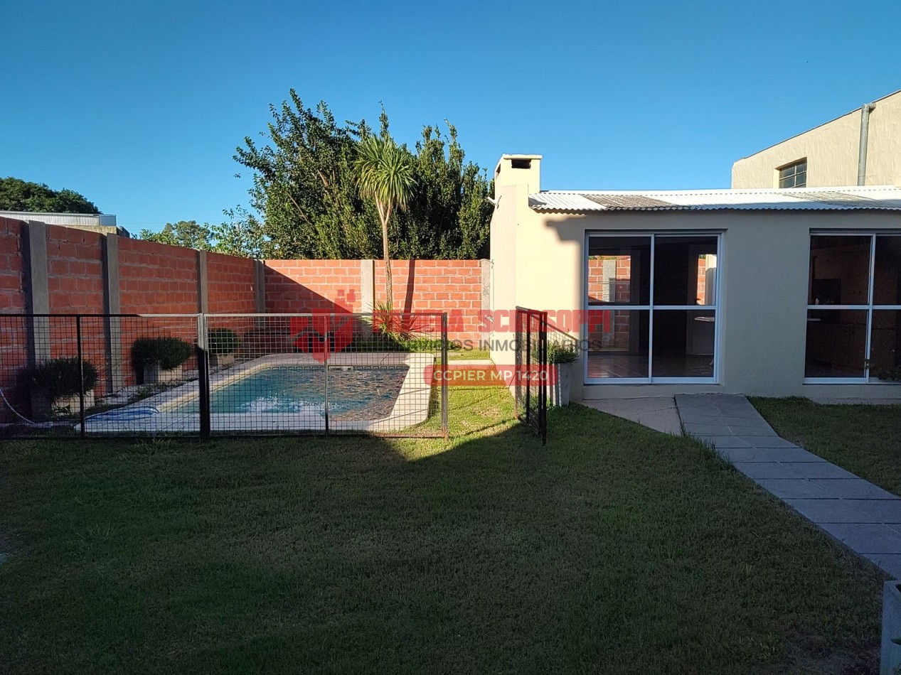 VENDO HERMOSA CASA DE DOS PLANTAS CON QUINCHO Y PILETA EN GENERAL RAMIREZ, ENTRE RIOS